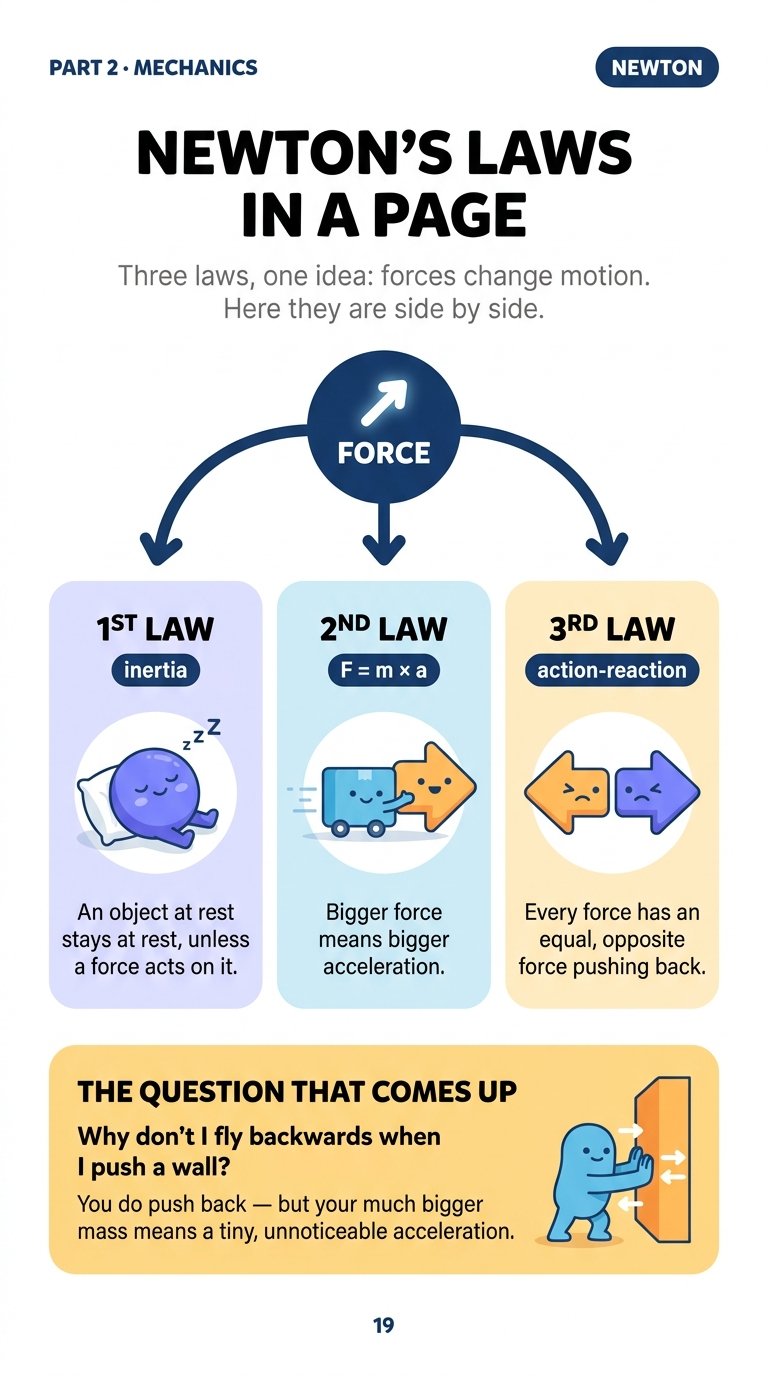 Newton's Laws, illustrated